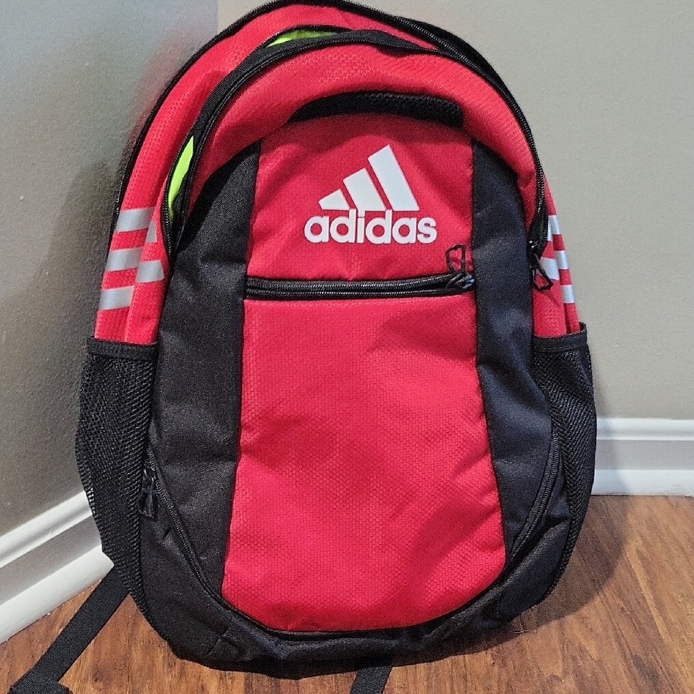 Adidas Red and Black Sports Backpack